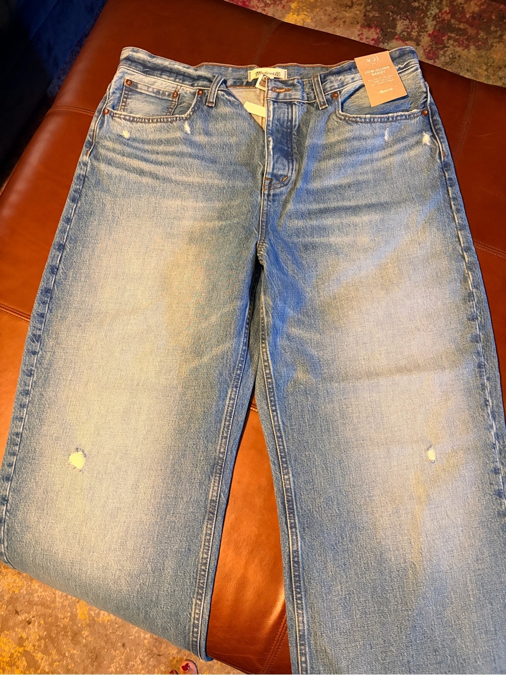 NWT Madewell Blue Low Rise Baggy Jeans